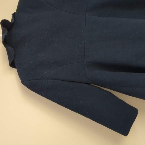 3T Rothschild Coat Ruffle Snap Front Solid Color Girl's Coat Black - Picture 10 of 14